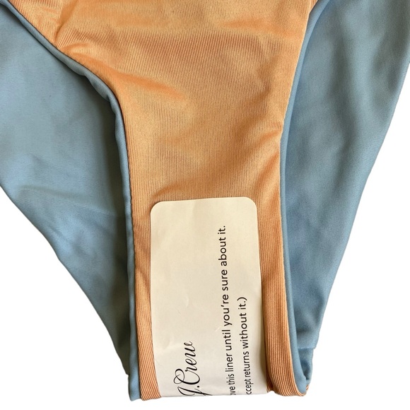 NWT J. Crew Blue Mist Baby Blue Curved Waist Cheeky Bikini Bottoms Sz M - Picture 10 of 13